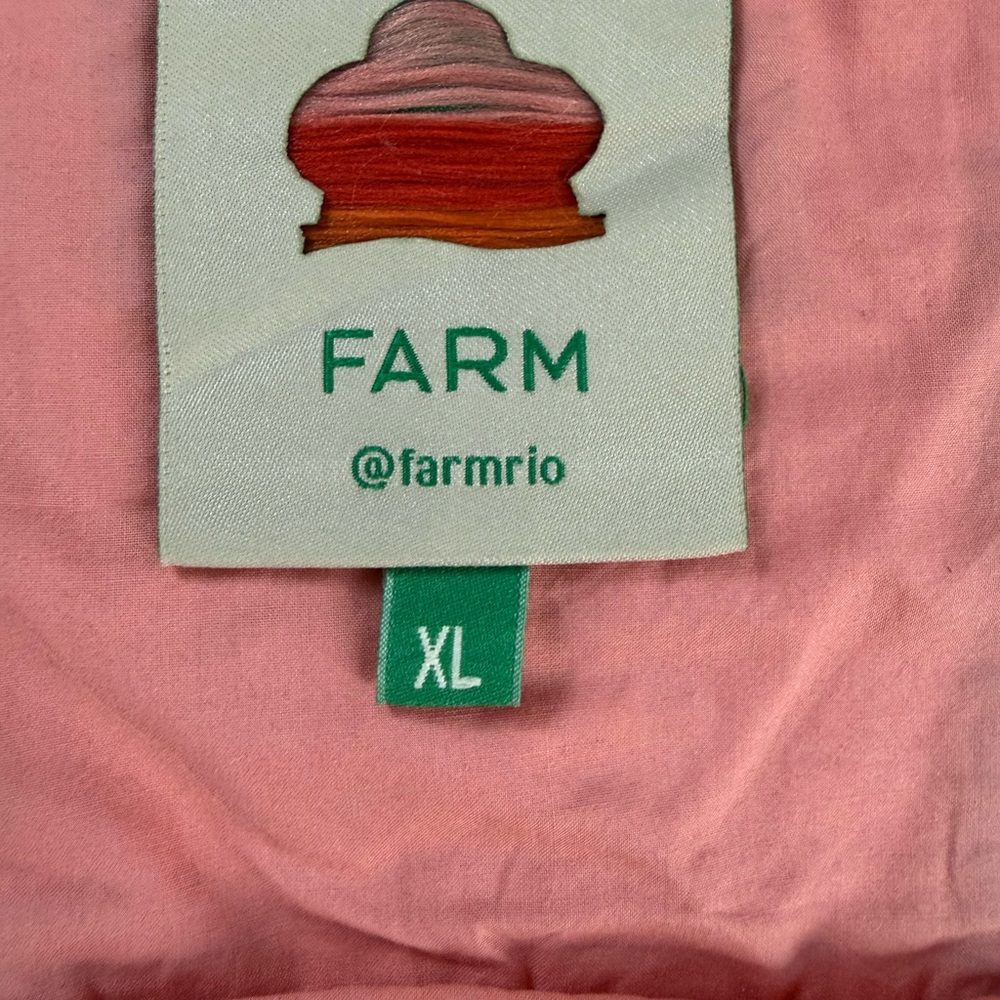 FARM Rio Pink Red Blue Tiered Mini Dress with Yellow Ruffle Straps - Picture 4 of 4